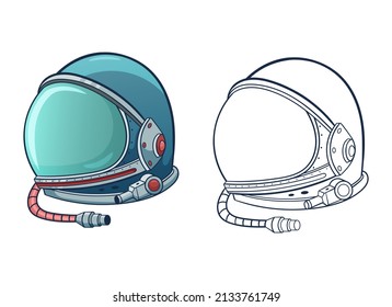 Astronaut helmet vector design illustration isolated on white background