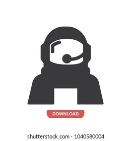 Astronaut helmet vector icon