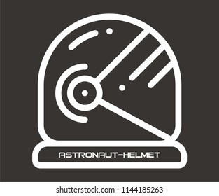 ASTRONAUT HELMET VECTOR ICON