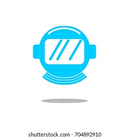 Astronaut helmet vector icon