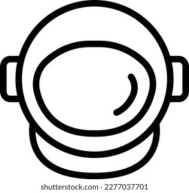 Ilustración del diseño del icono del vector del casco astronauta