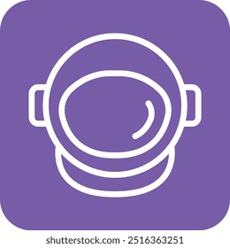 Astronaut helmet Vector Icon Design Illustration