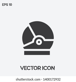 Astronaut Helmet Vector Icon Illustration. Premium Quality.