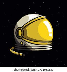 astronaut helmet vector illustration. logo cartoon. mascot. modern vector style.