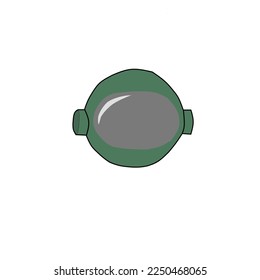 astronaut helmet vector illustration on white background