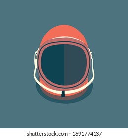 Astronaut helmet - vintage set.retro design. Vector illustration