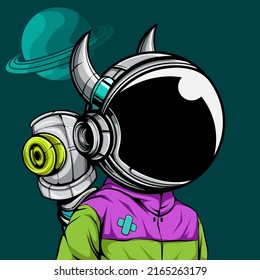 THE ASTRONAUT WITH HORN AND URBAN JACKET