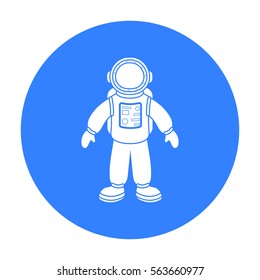 Astronaut icon in black style isolated on white background. Space symbol stock vector illustration.