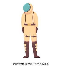 Astronaut icon cartoon vector. Future base. Space colonization