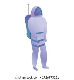 Astronaut icon. Cartoon of astronaut vector icon for web design isolated on white background