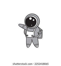 icono astronauta linda ilustración de diseño vectorial