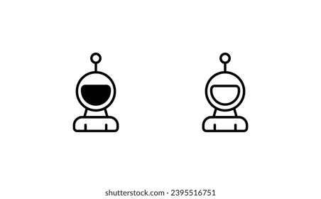 Astronaut icon design with white background stock illustration