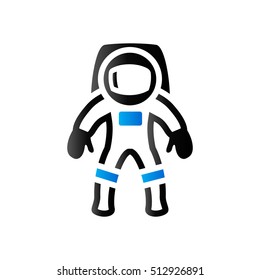 Astronaut icon in duo tone color. Space protective gear