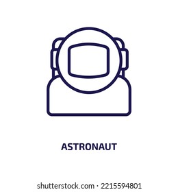 astronaut icon from education collection. Thin linear astronaut, space, spaceman outline icon isolated on white background. Line vector astronaut sign, symbol for web and mobile