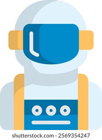 Astronaut Icon Flat Vector Illustration