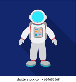 Astronaut icon in flate style isolated on white background. Space symbol stock vector illustration.