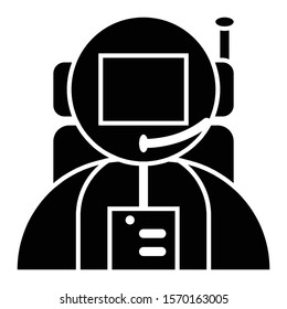 astronaut icon glyph vector design 