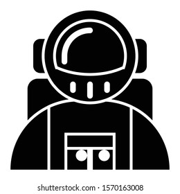 astronaut icon glyph vector design 