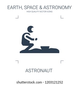 astronaut icon. high quality filled astronaut icon on white background. from earth space astronomy collection flat trendy vector astronaut symbol. use for web and mobile