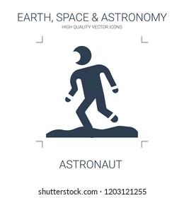 astronaut icon. high quality filled astronaut icon on white background. from earth space astronomy collection flat trendy vector astronaut symbol. use for web and mobile