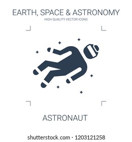 astronaut icon. high quality filled astronaut icon on white background. from earth space astronomy collection flat trendy vector astronaut symbol. use for web and mobile