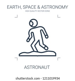 astronaut icon. high quality line astronaut icon on white background. from earth space astronomy collection flat trendy vector astronaut symbol. use for web and mobile