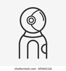 Astronaut  icon illustration isolated vector sign symbol
