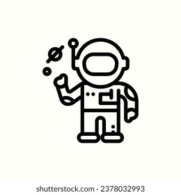 astronaut icon, isolated icon in light background, perfect for website, blog, logo, graphic design, social media, UI, mobile app