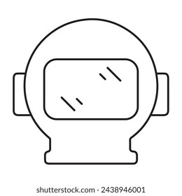 astronaut icon isolated on white background, vector illustration.