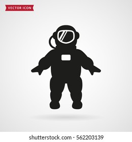 Astronaut icon isolated on white background. Space theme. Vector illustration