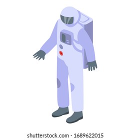 Astronaut icon. Isometric of astronaut vector icon for web design isolated on white background