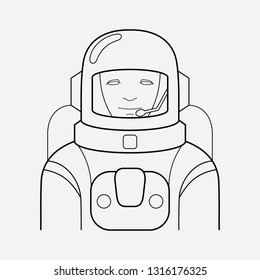 Astronaut icon line element. Vector illustration of astronaut icon line isolated on clean background for your web mobile app logo design.