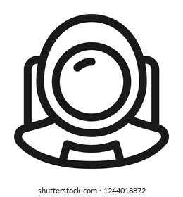 Astronaut icon. Line style