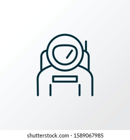 Astronaut icon line symbol. Premium quality isolated spaceman element in trendy style.