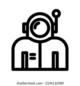 astronaut icon or logo isolated sign symbol vector illustration - high quality black style vector icons

