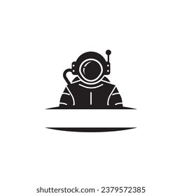  Astronaut icon logo vector design template illustration