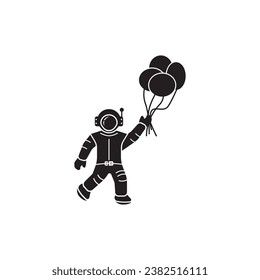  Astronaut icon logo vector design template illustration