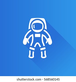Astronaut icon in Metro user interface color style. Space protective gear