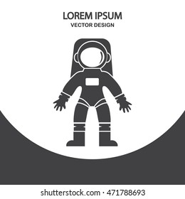 Astronaut icon on the background