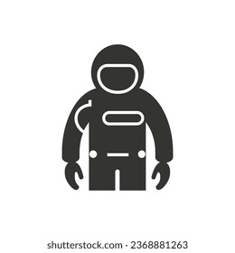 Icono astronauta sobre fondo blanco - Ilustración vectorial simple