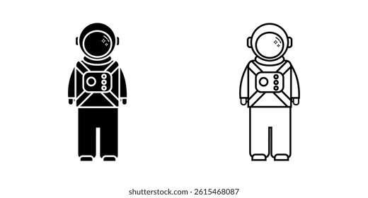 astronaut icon on white background
