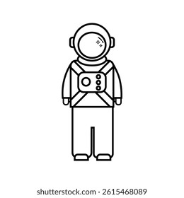 astronaut icon on white background
