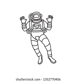 astronaut icon outline