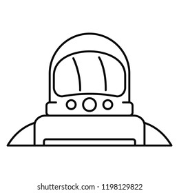 Astronaut icon. Outline illustration of astronaut vector icon for web design isolated on white background