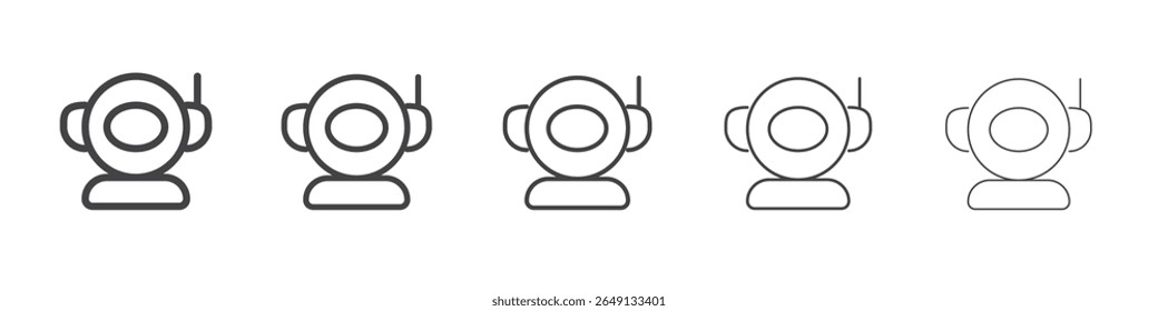 Astronaut icon outline ilustration vector symbol