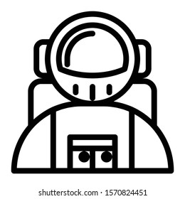 astronaut icon outline vector design 