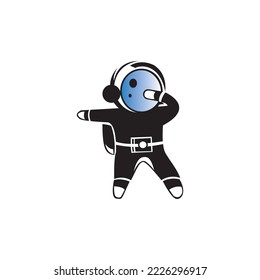 astronaut icon person illustration cute design vector