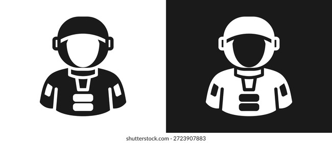 Conjunto De Iconos De Astronauta Glifo En Fondo Blanco Y Negro
