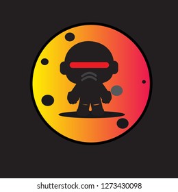 Astronaut icon silhouette