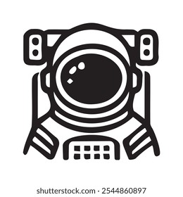 Astronaut Icon, Simple astronaut icon representing space exploration. Ideal for science, aerospace, and space-themed projects.